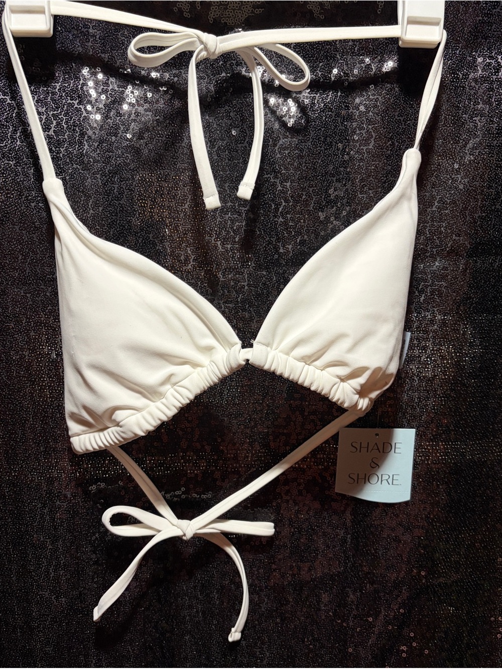 Shade & Shore White Triangle Bikini Top